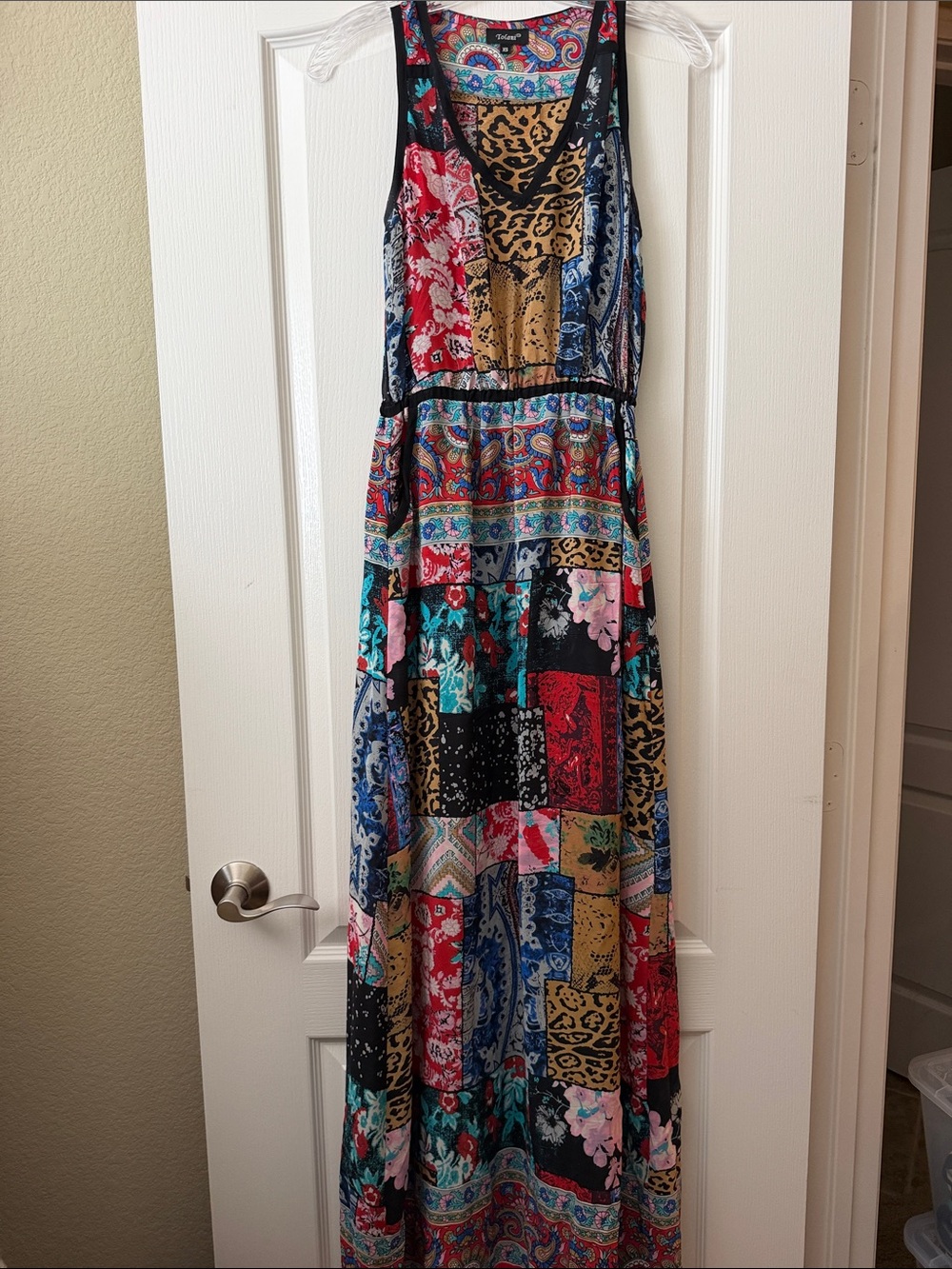 Anthropologie Multicolor Patchwork Maxi Dress